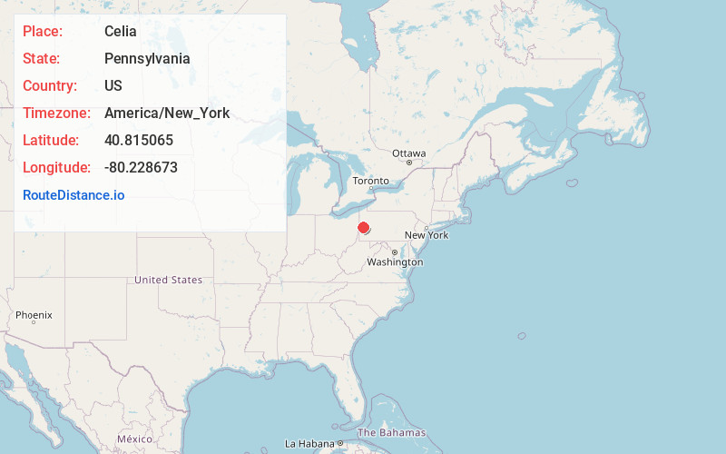 Map of Celia