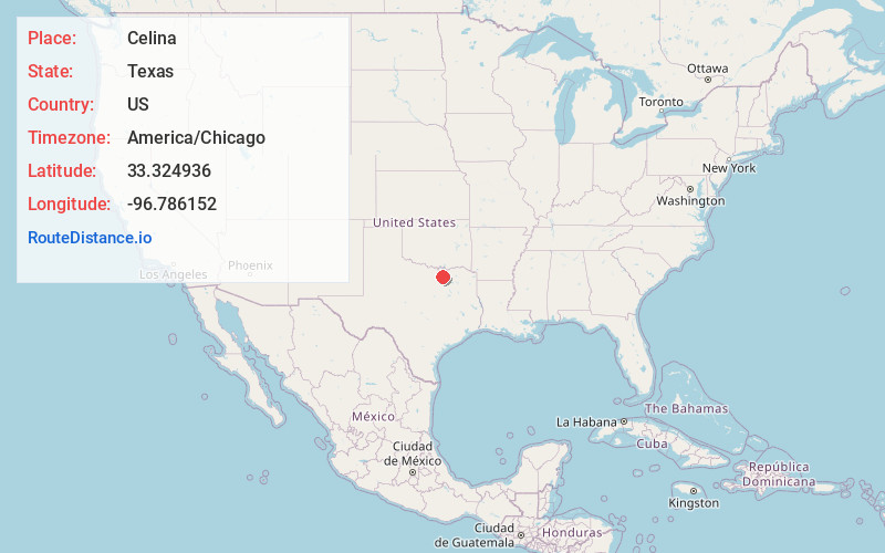 Map of Celina