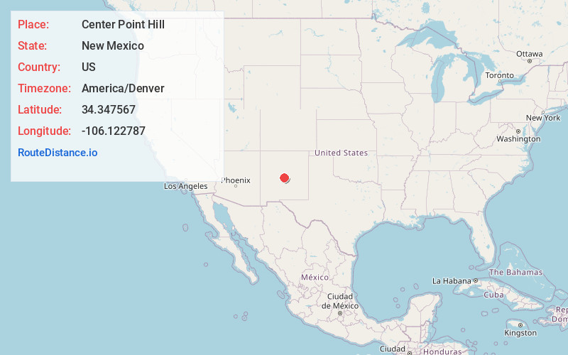 Map of Center Point Hill