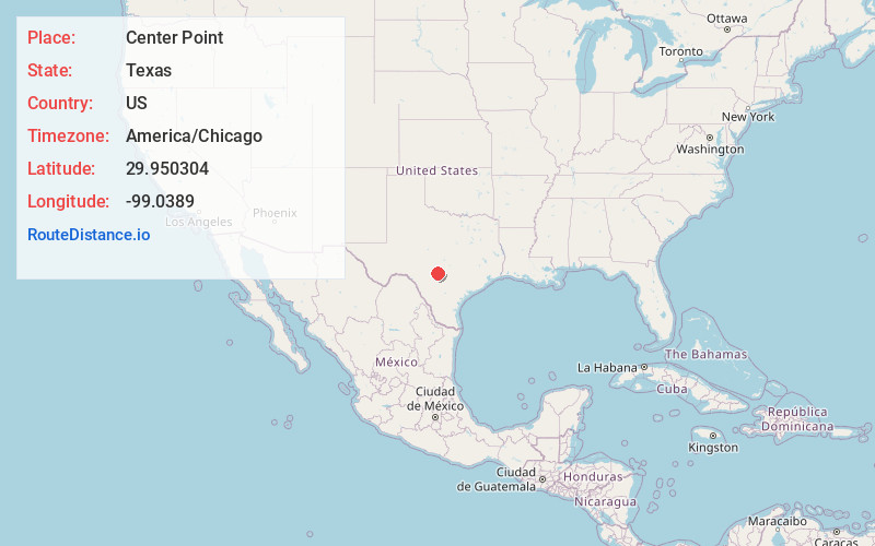Map of Center Point