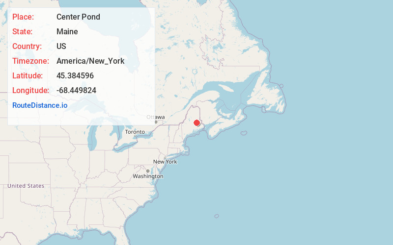 Map of Center Pond
