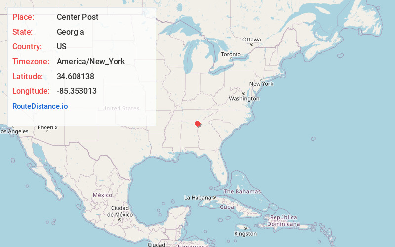 Map of Center Post
