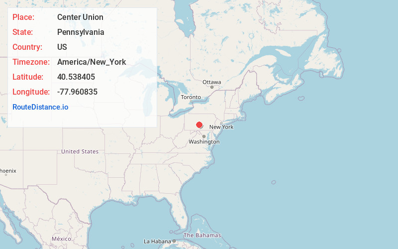 Map of Center Union