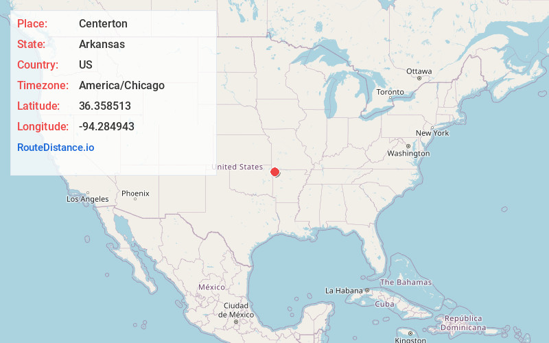Map of Centerton