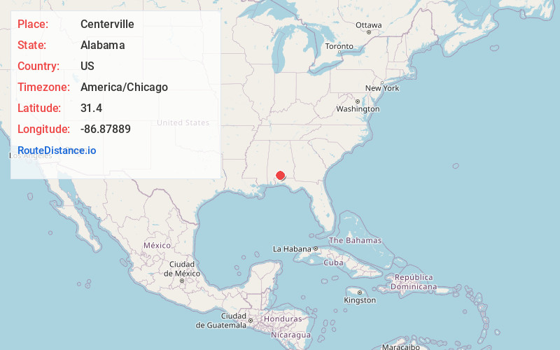 Map of Centerville