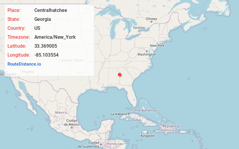 Map of Centralhatchee