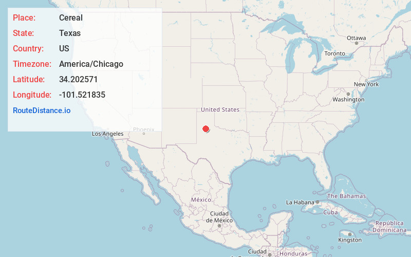 Map of Cereal