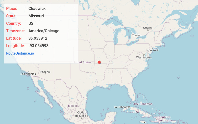 Map of Chadwick
