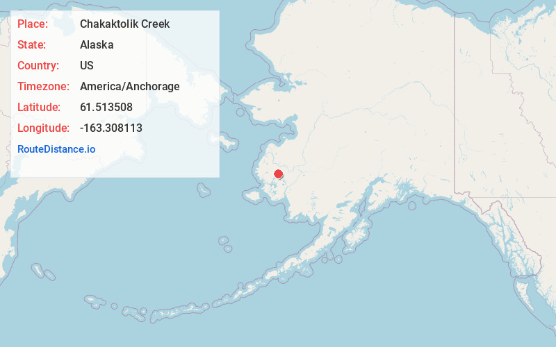 Map of Chakaktolik Creek