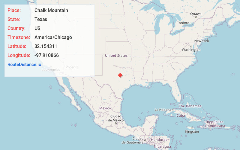Map of Chalk Mountain