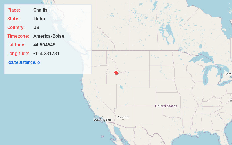 Map of Challis