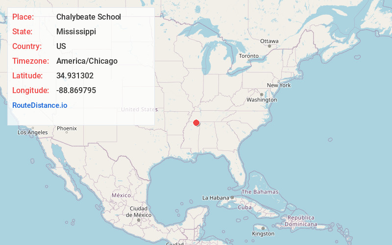 Map of Chalybeate School