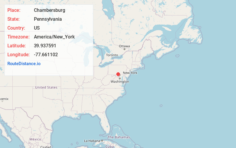 Map of Chambersburg