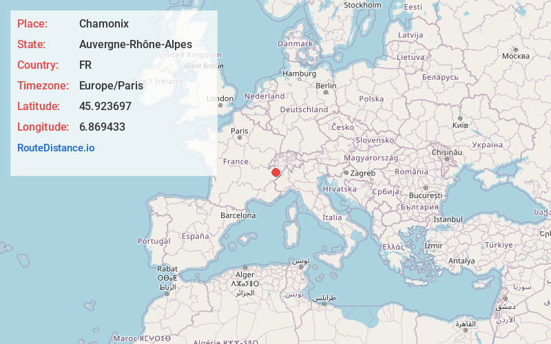 Map of Chamonix