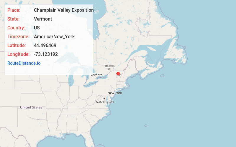 Map of Champlain Valley Exposition