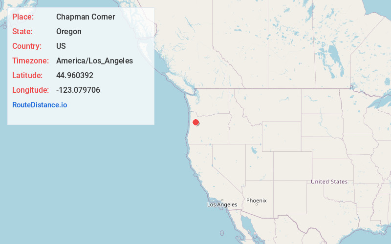 Map of Chapman Corner