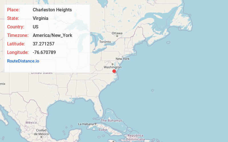 Map of Charleston Heights
