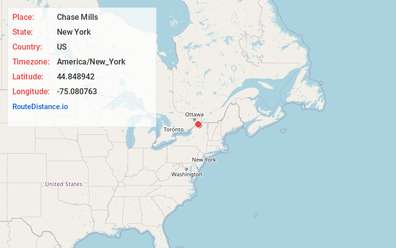 Map of Chase Mills