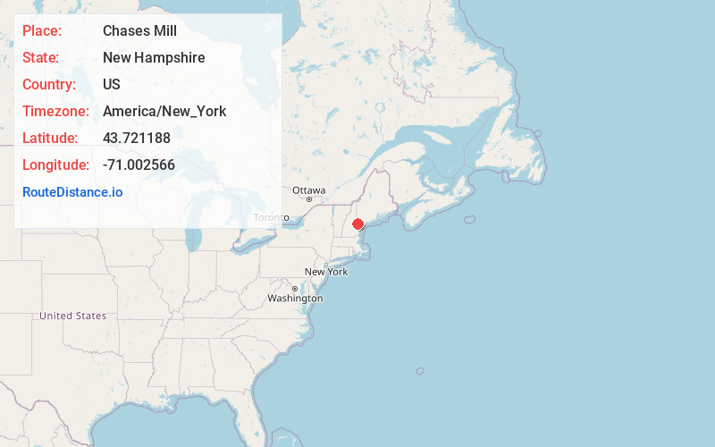 Map of Chases Mill