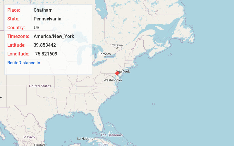 Map of Chatham