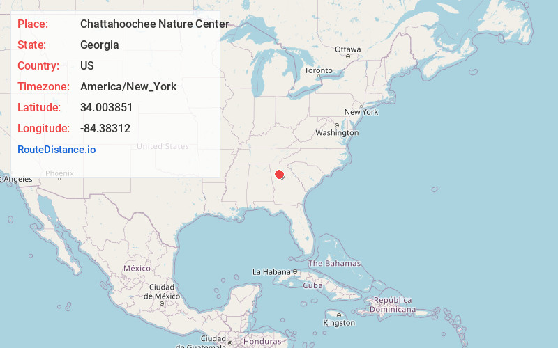 Map of Chattahoochee Nature Center