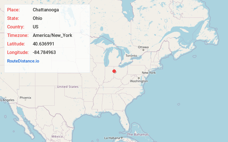Map of Chattanooga