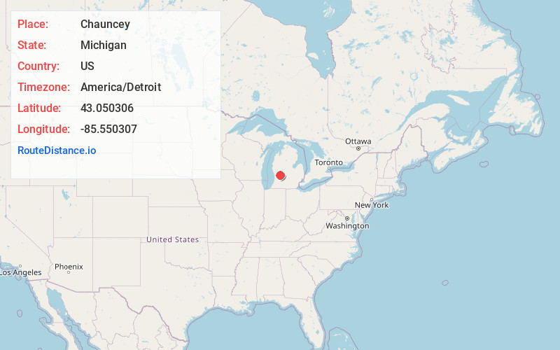 Map of Chauncey
