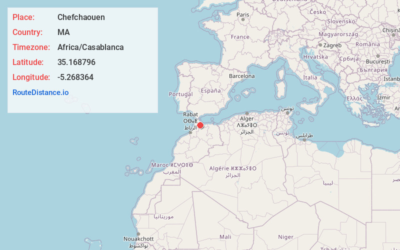 Map of Chefchaouen