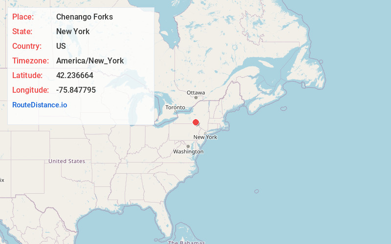 Map of Chenango Forks