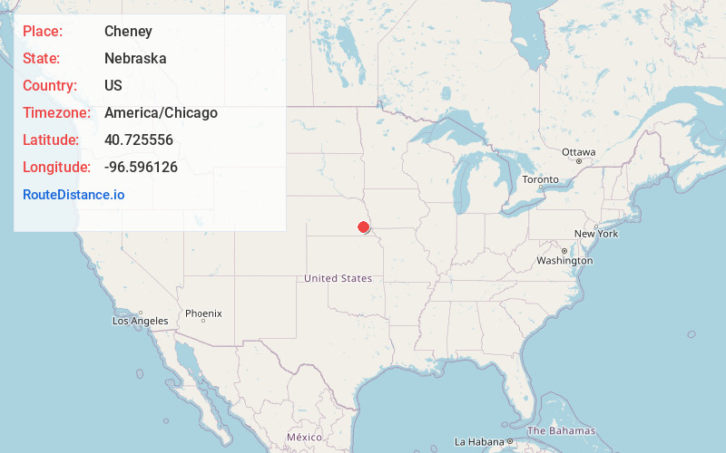 Map of Cheney