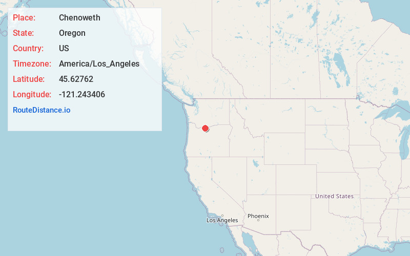 Map of Chenoweth