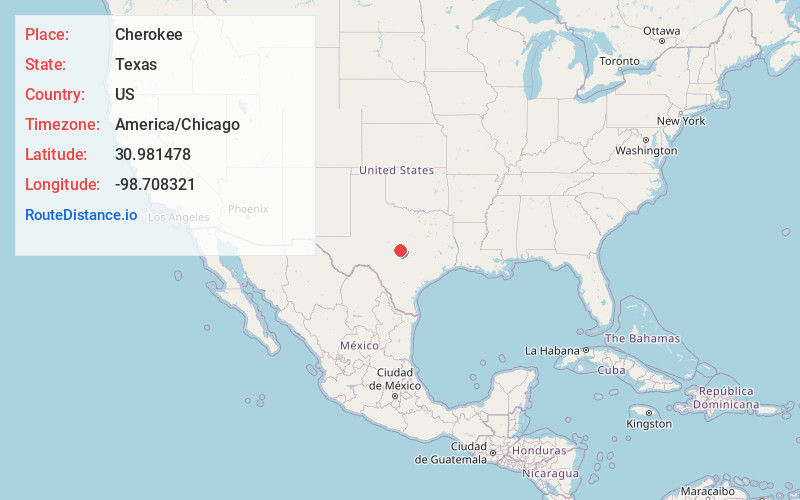 Map of Cherokee