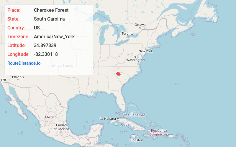 Map of Cherokee Forest