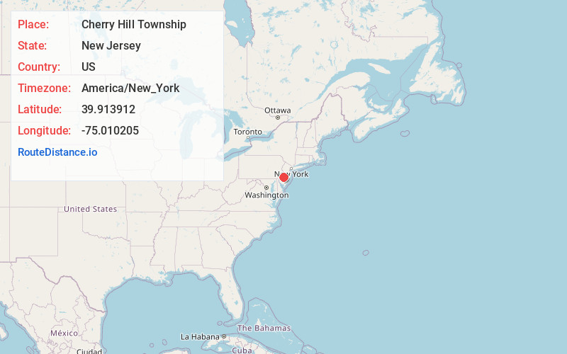 Map of Cherry Hill Township