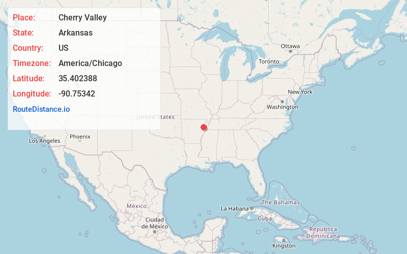 Map of Cherry Valley