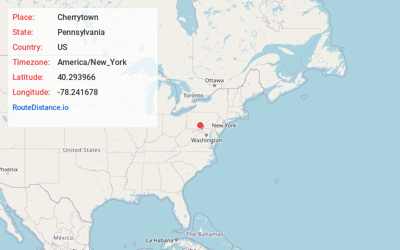 Map of Cherrytown