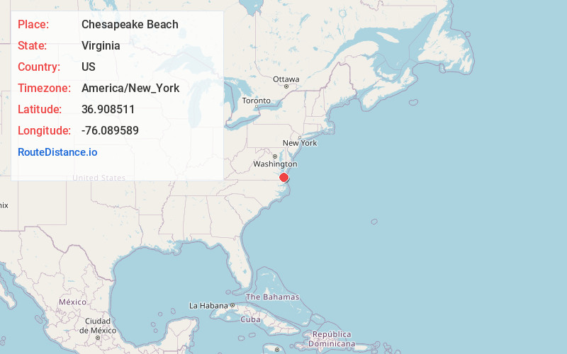 Map of Chesapeake Beach