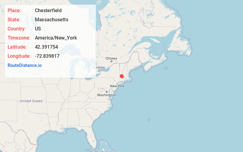 Map of Chesterfield