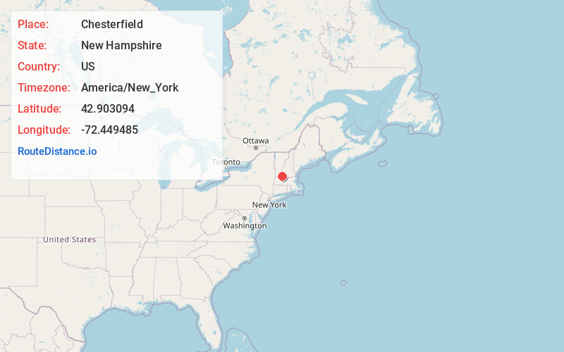 Map of Chesterfield