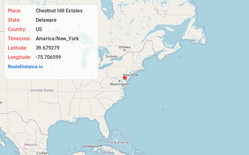 Map of Chestnut Hill Estates