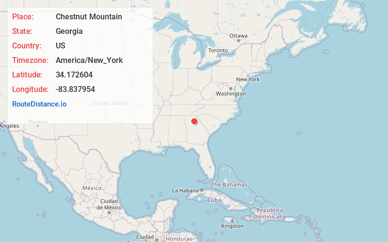 Map of Chestnut Mountain