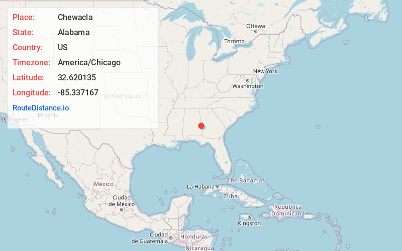 Map of Chewacla