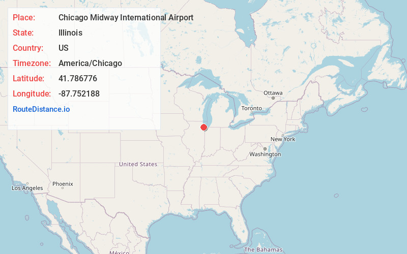 Map of Chicago Midway International Airport
