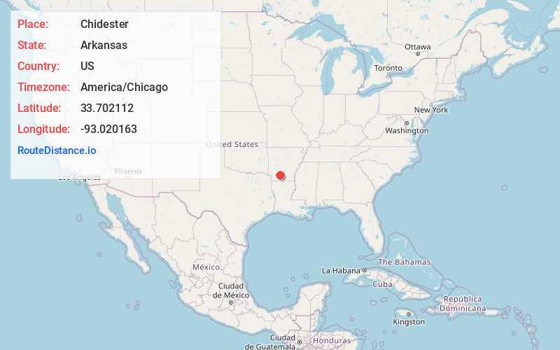 Map of Chidester