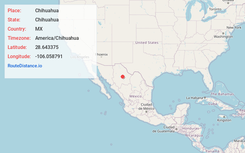 Map of Chihuahua