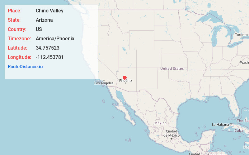 Map of Chino Valley