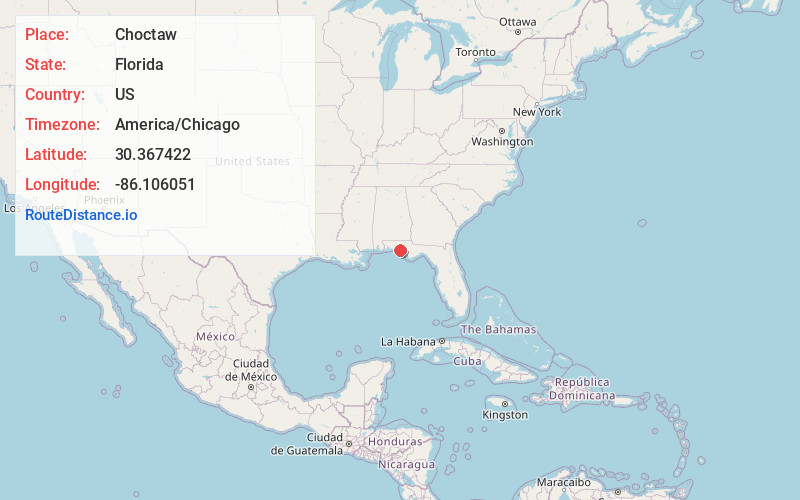 Map of Choctaw