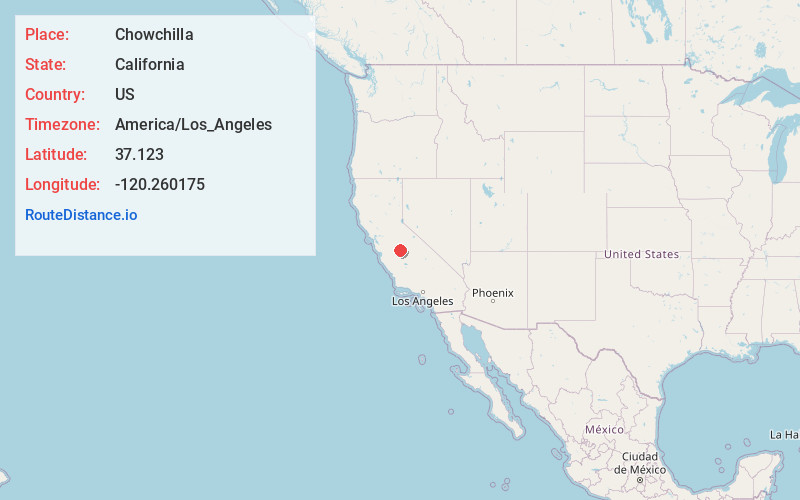 Map of Chowchilla