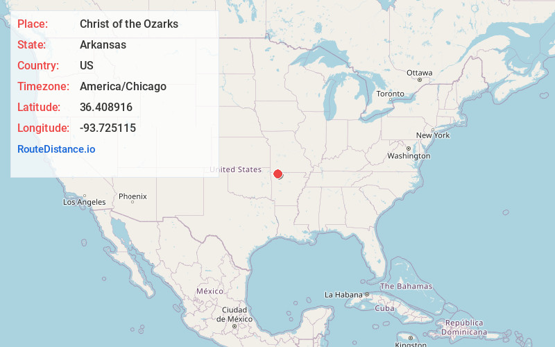 Map of Christ of the Ozarks