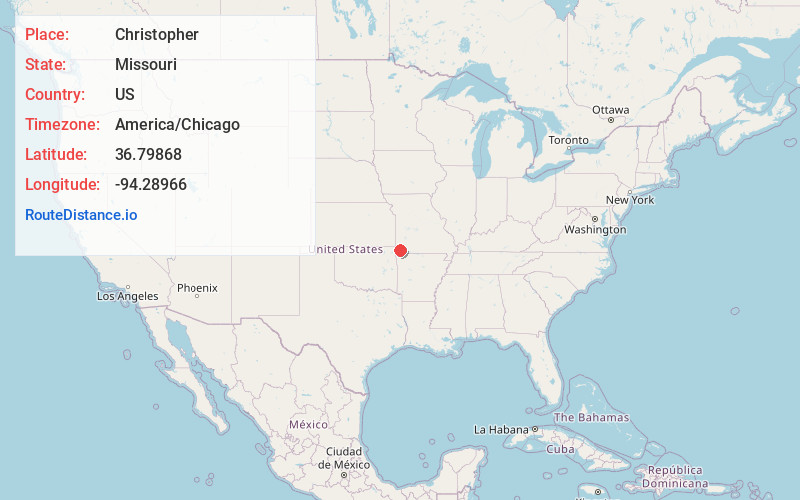Map of Christopher